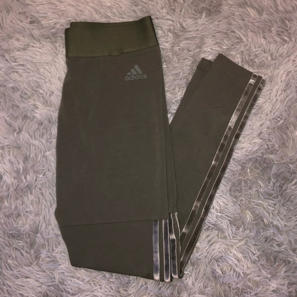 Dark army green adidas leggings